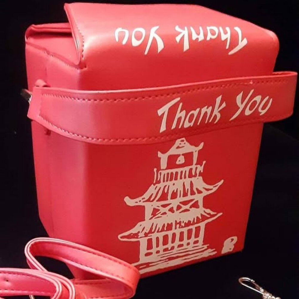 Purse - Chinese Take Out Food Box Tote Carry Bag Novelty Handle & Cross Over NEW